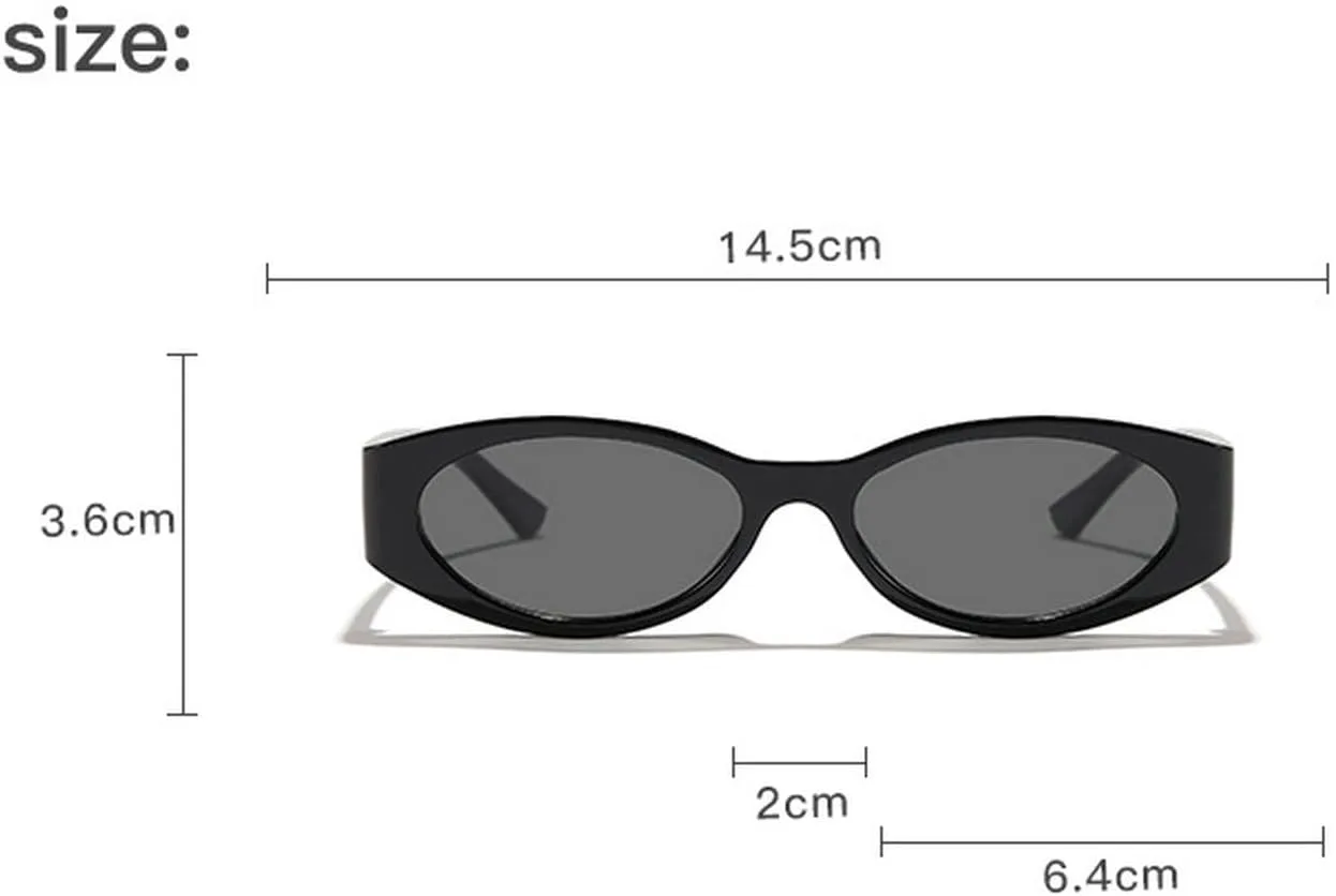 

Модные маленькие овальные солнцезащитные очки для женщин, солнцезащитные очки UV400 оранжево-коричневого цвета, винтажные солнцезащитные очки для мужчин mincl, Black
