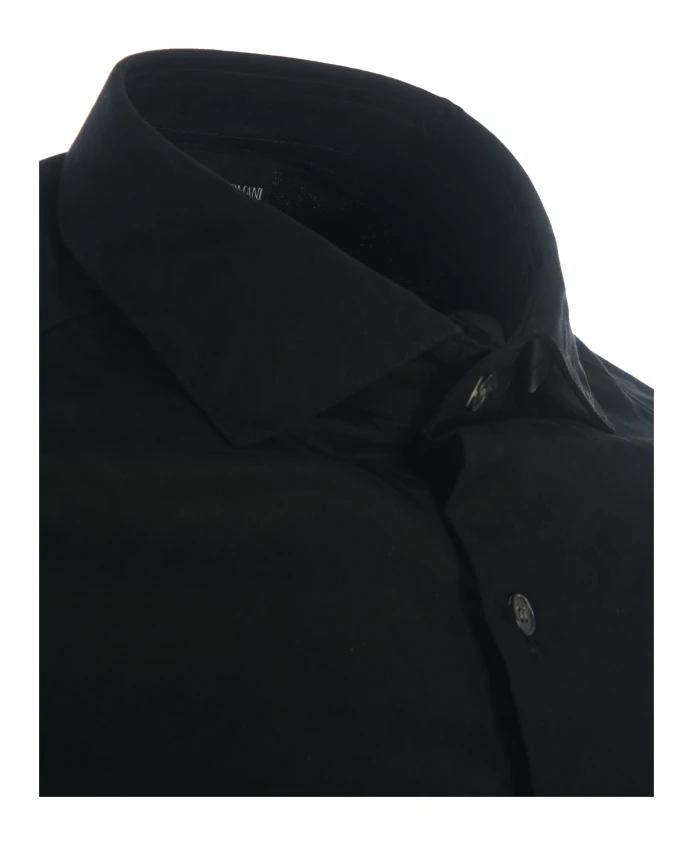 Черная повседневная рубашка 3r1c861k0dzf083 Emporio Armani, черный — фото 2