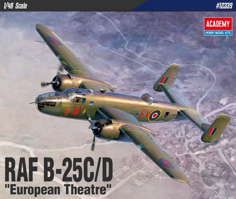 

Пластиковая модель B-25C/D Европейский театр Academy