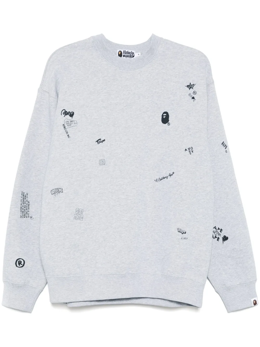 

Свитер с логотипом A BATHING APE, серый