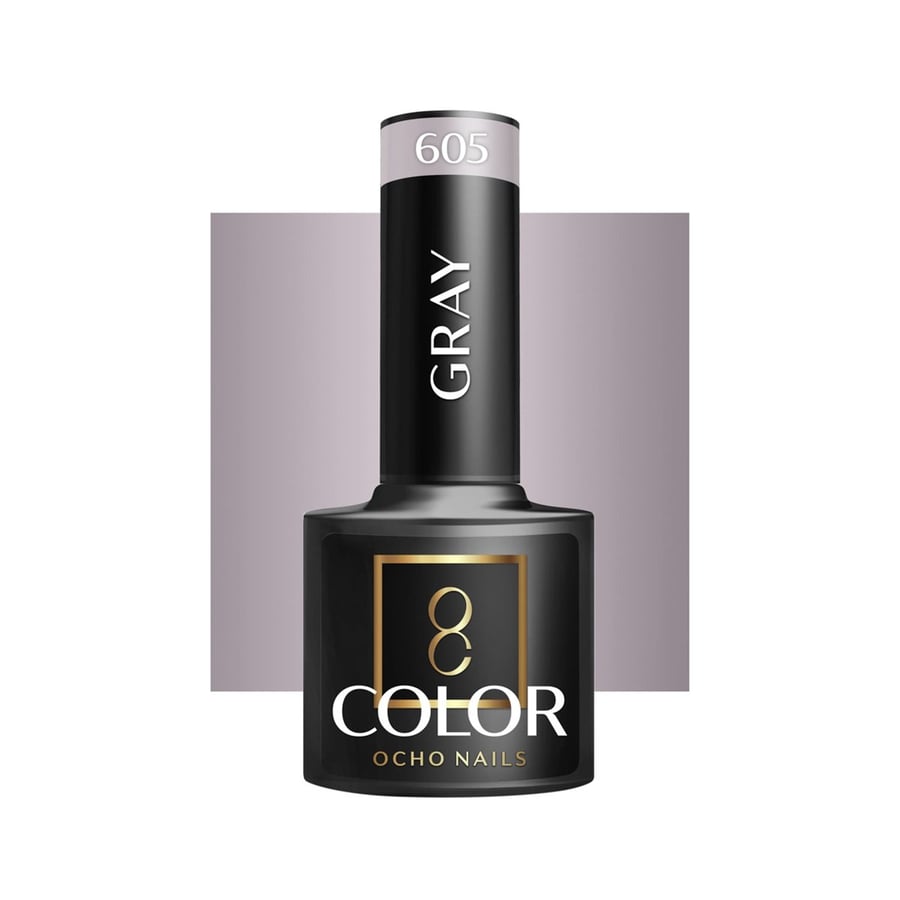 

OCHO NAILS Гибридный лак для ногтей серый 605 -5 г Active Shop