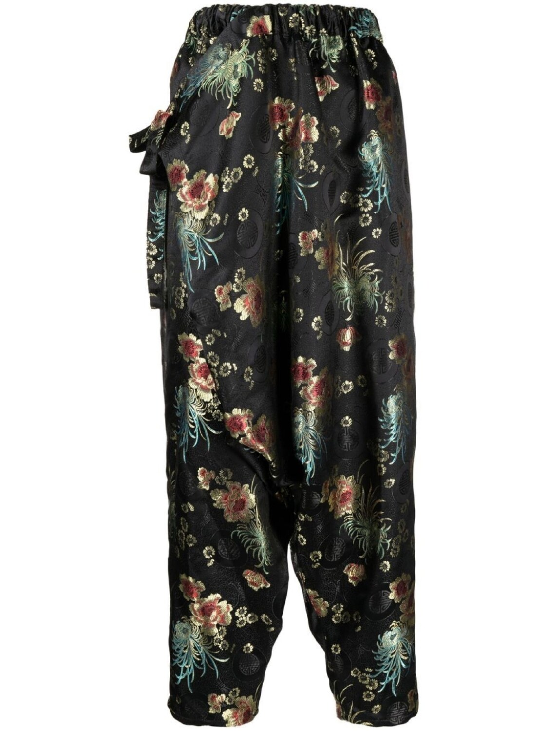 

Junya Watanabe жаккардовые укороченные брюки, черный