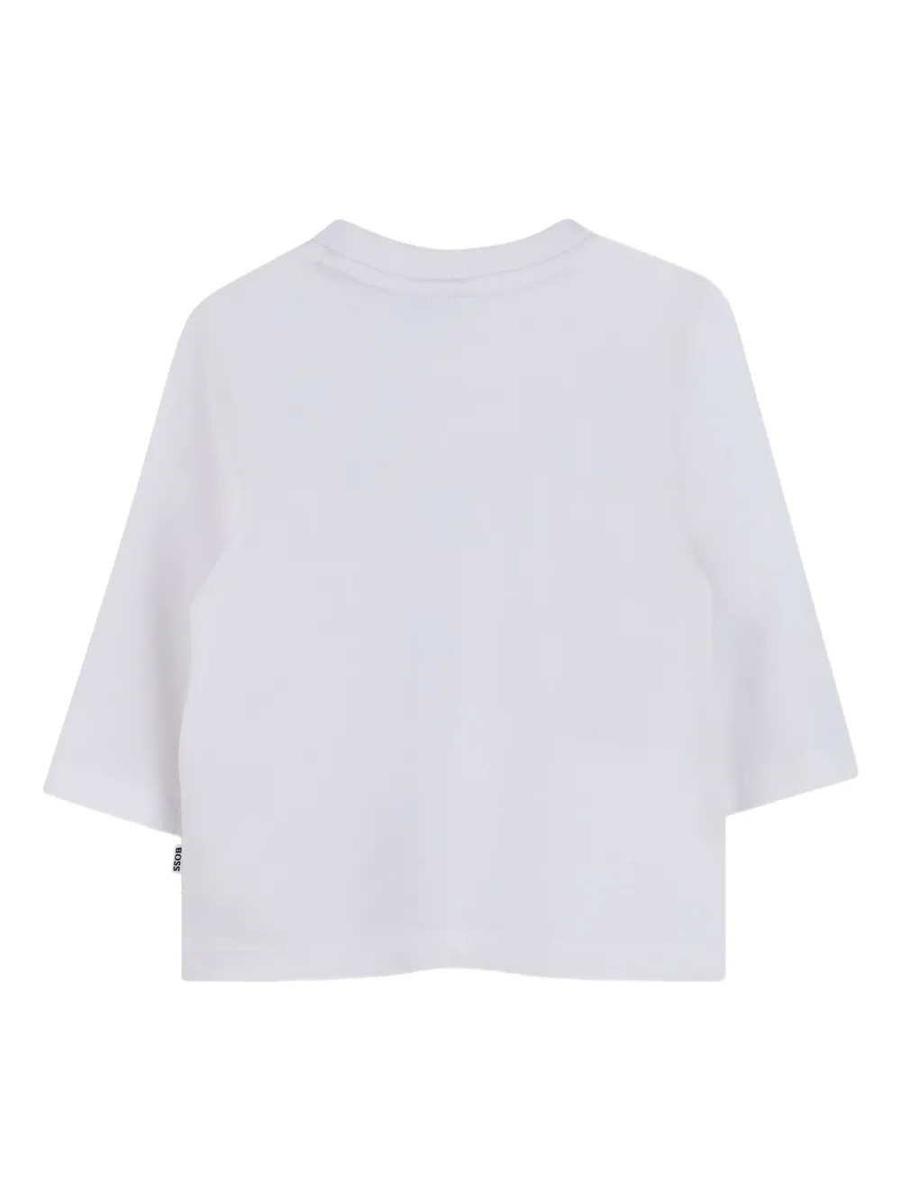 Футболка с длинными рукавами и логотипом BOSS Kidswear, белый — фото 2