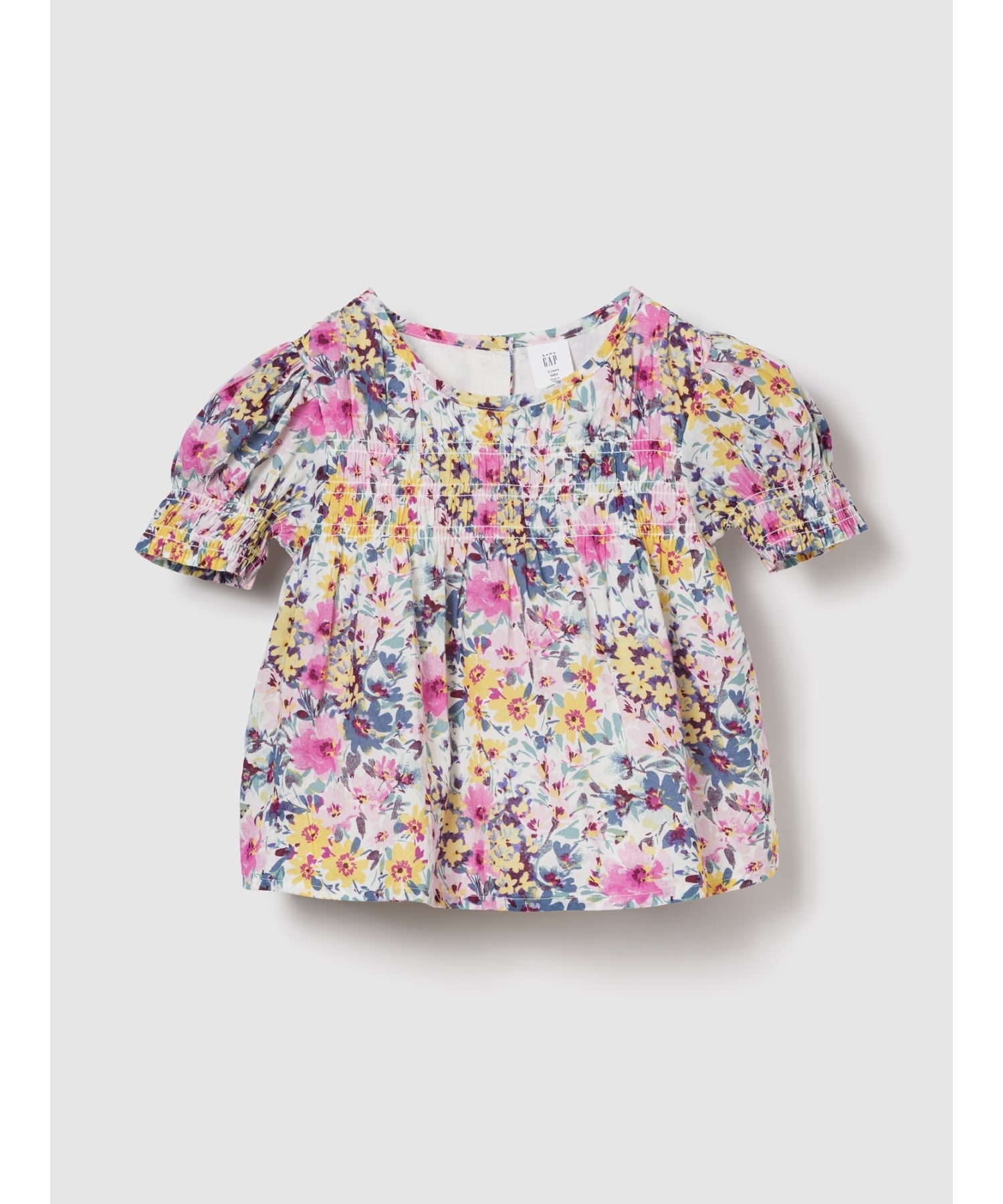 Топ с цветочным принтом и сборками (для малышей) Gap, FLORAL_PRINT