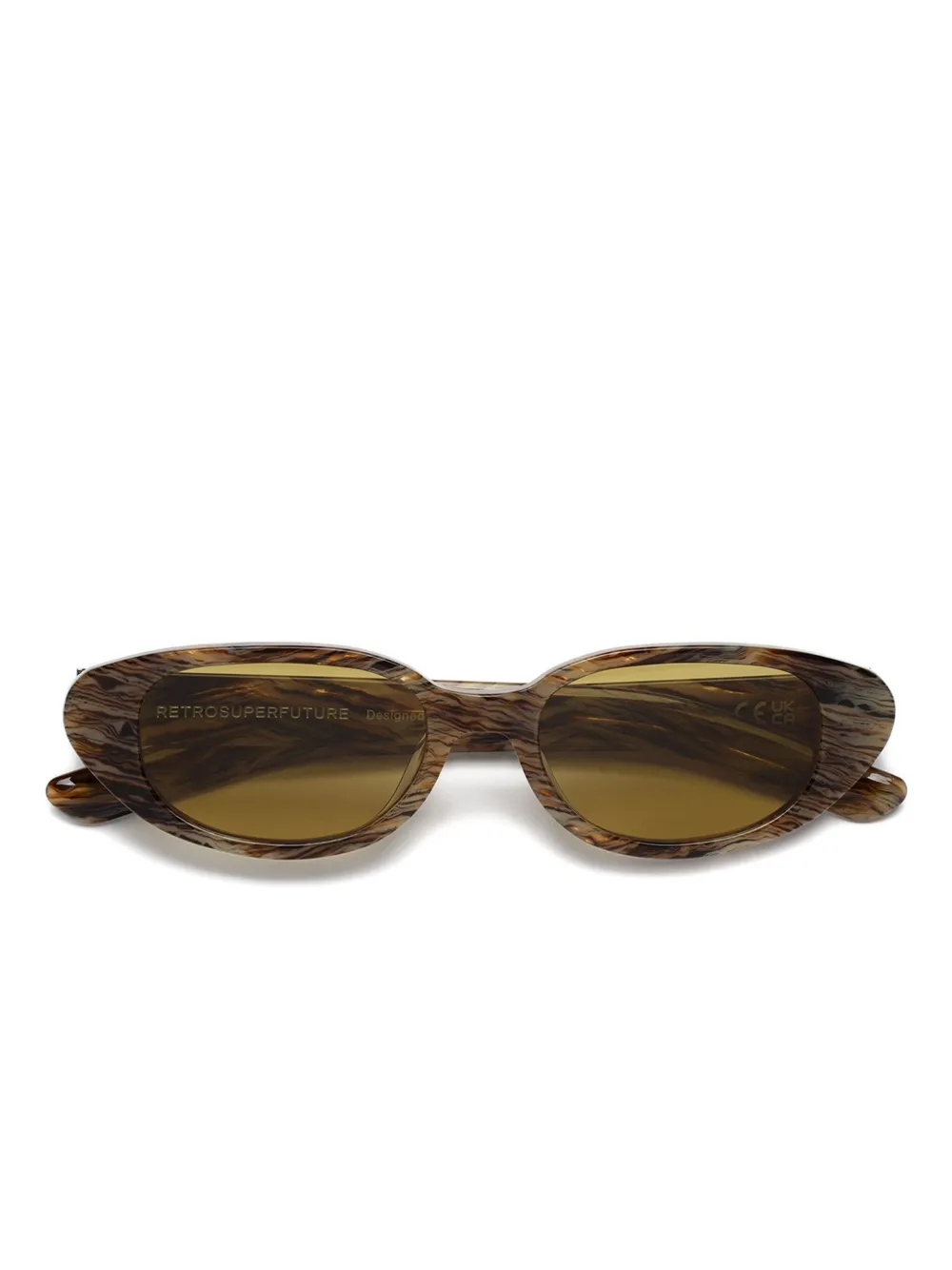 

Солнцезащитные очки овальной формы Retrosuperfuture, коричневый