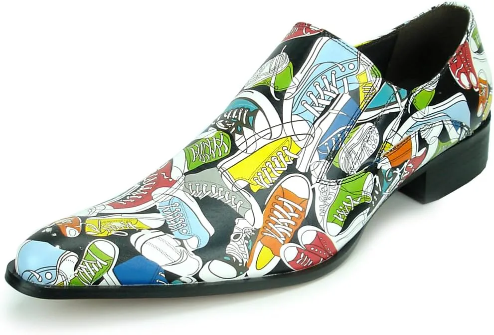 

Мужские слипоны FI-7276 с заостренным носком Fiesso by Aurelio Garcia, мультиколор