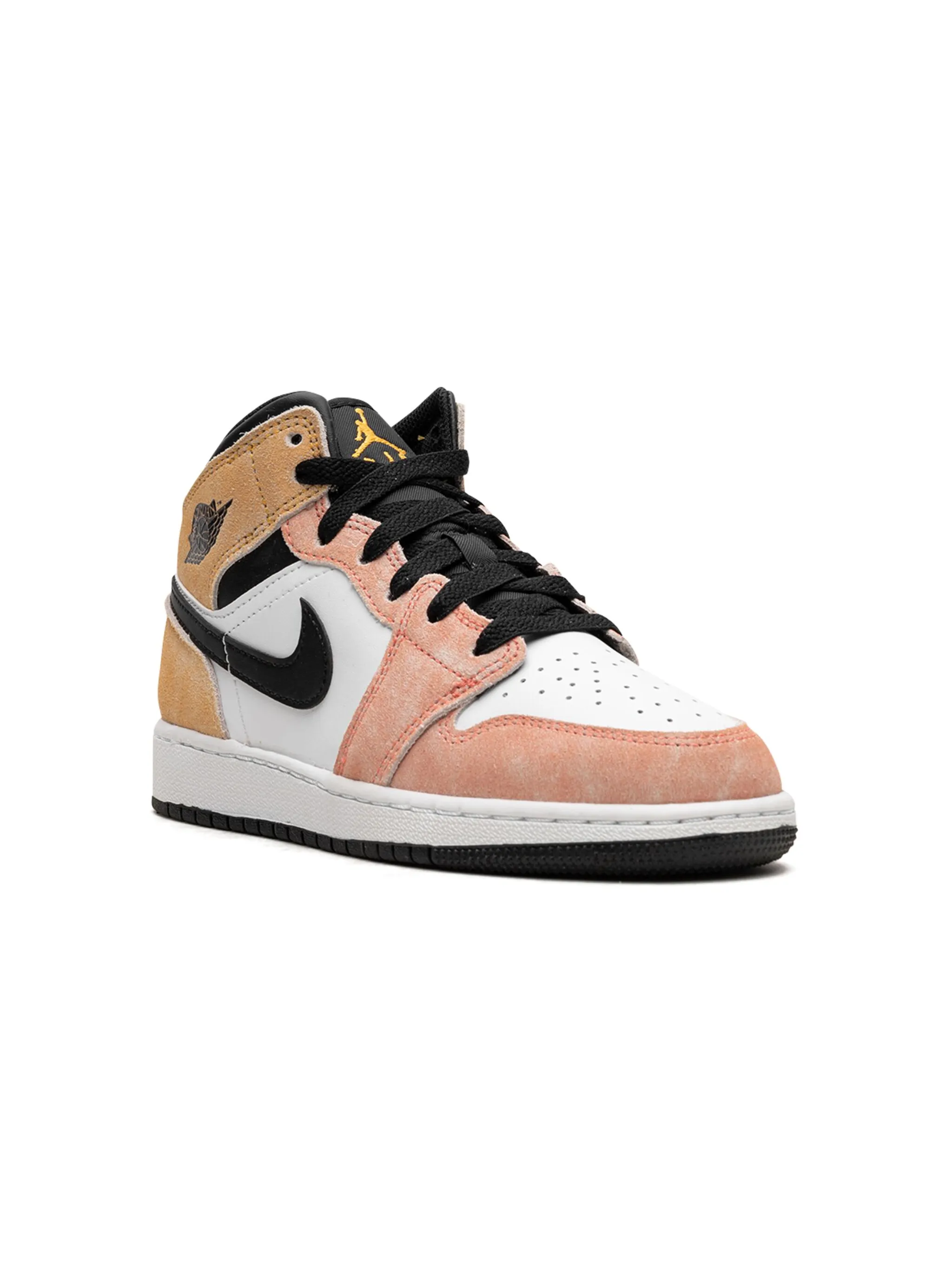 Кроссовки Air Jordan 1 Mid GS Flight Club Jordan Kids, оранжевый — фото 2