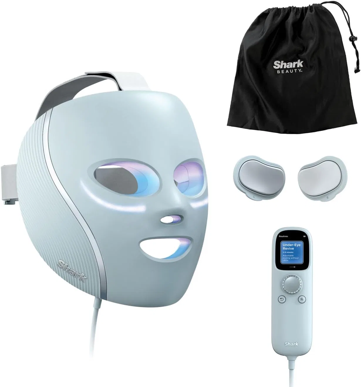 LED-маска для лица с охлаждением Shark CryoGlow FW312EU Shark, Blue Frost