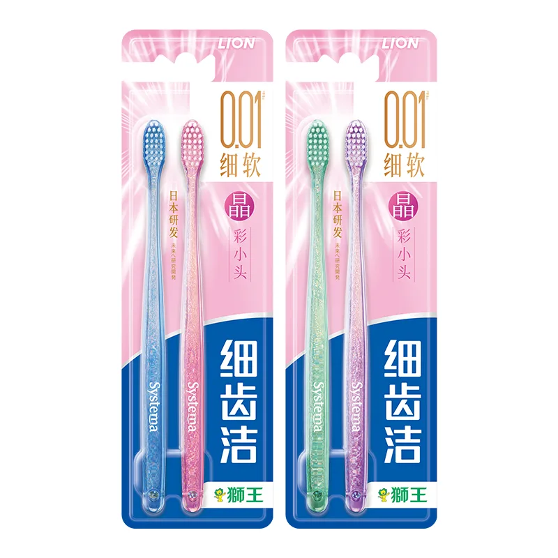 Насадка для зубной щетки Crystal Mini Soft Bristle, 2 шт/4 шт/6 шт LION, Crystal Soft Bristle Toothbrush *12 Pcs (Random Color) — фото 3