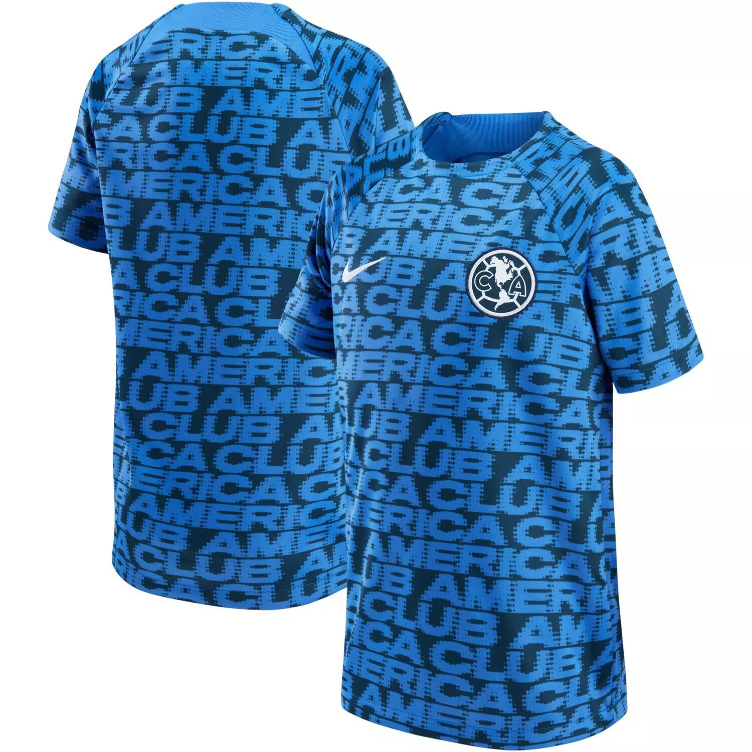 

Молодежный топ Nike Blue Club America 2022 перед матчем с регланами Nike
