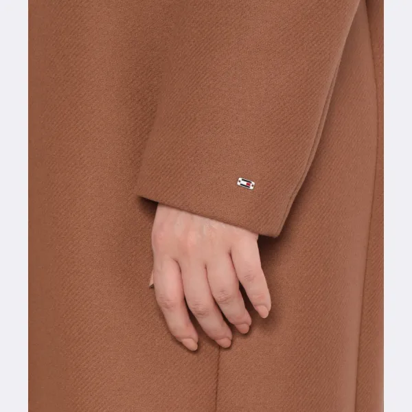 Шерстяное пальто с добавлением кашемира. Tommy Hilfiger, коричневый — фото 4