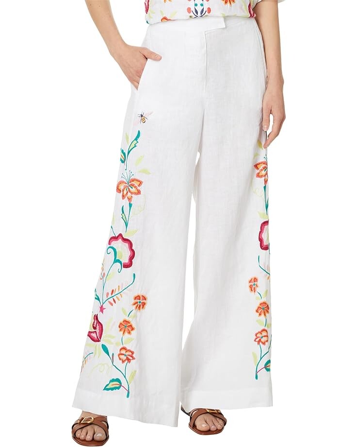 

Брюки Johnny Was Averi Wide Leg Linen, белый