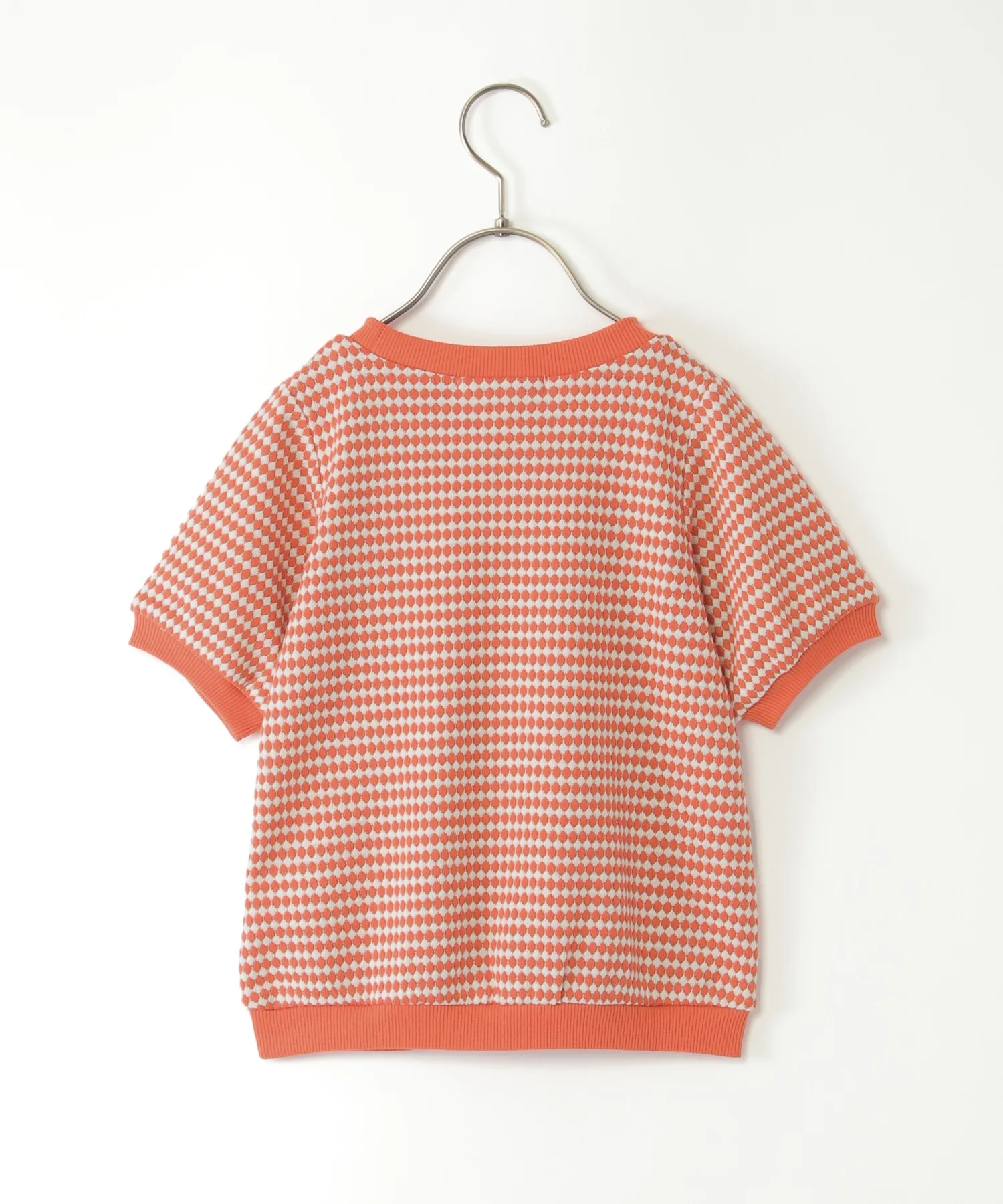 Детский джемпер с медовыми сотами и рибкой ikka HONEYCOMB JACQUARD оранжевый — фото 3
