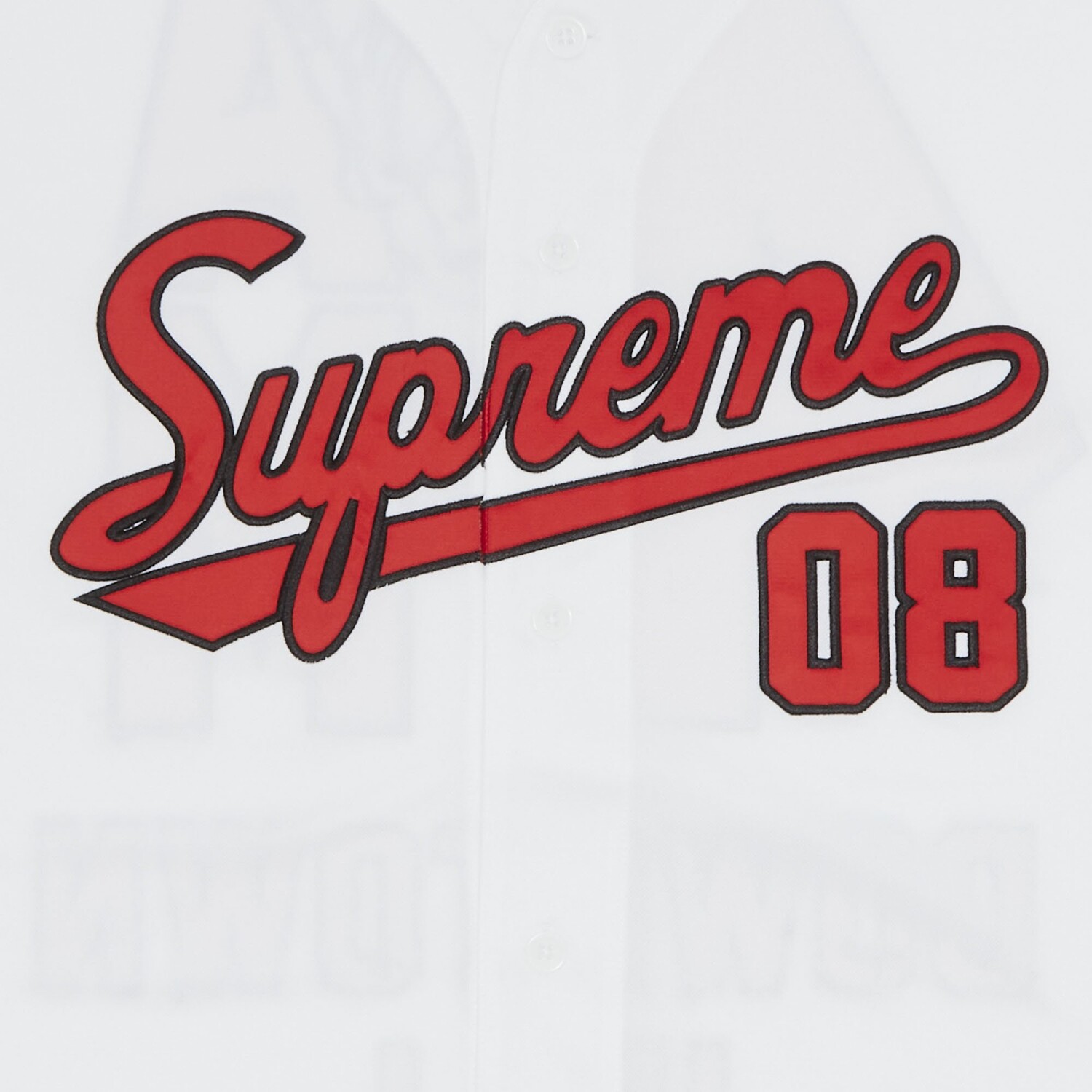 Бейсбольная майка Supreme x Mitchell & Ness Downtown Hell, цвет Белый — фото 3