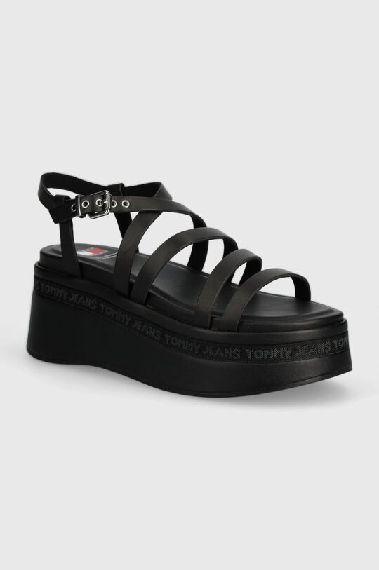 

Кожаные сандалии Tommy Jeans, черный