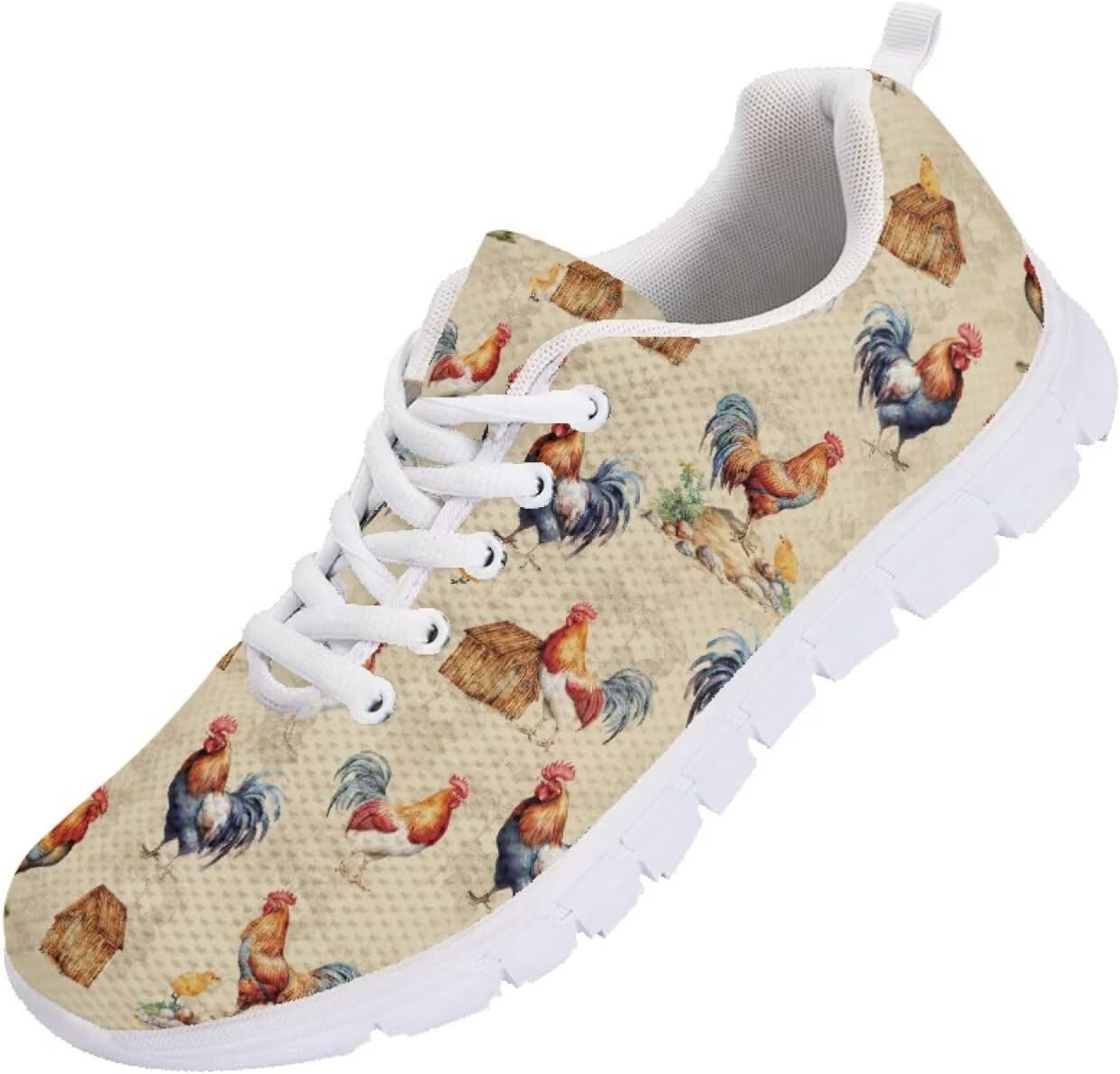 

Мужские кроссовки Funnydude с забавным принтом 2025 года Легкие дышащие удобные спортивные туфли, Rooster