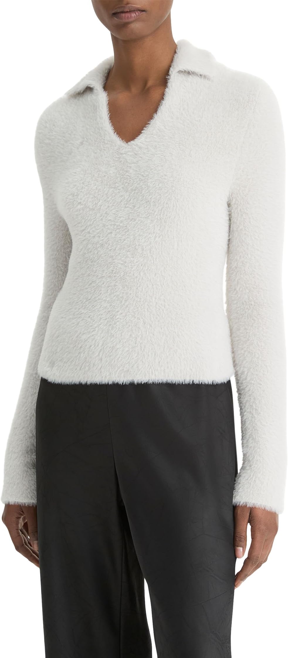 

Свитер Vince Eyelash Polo, цвет Light Birch Stone