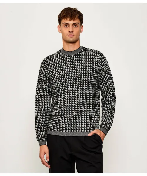 

Шерстяной свитер Regular fit Emporio Armani, черный