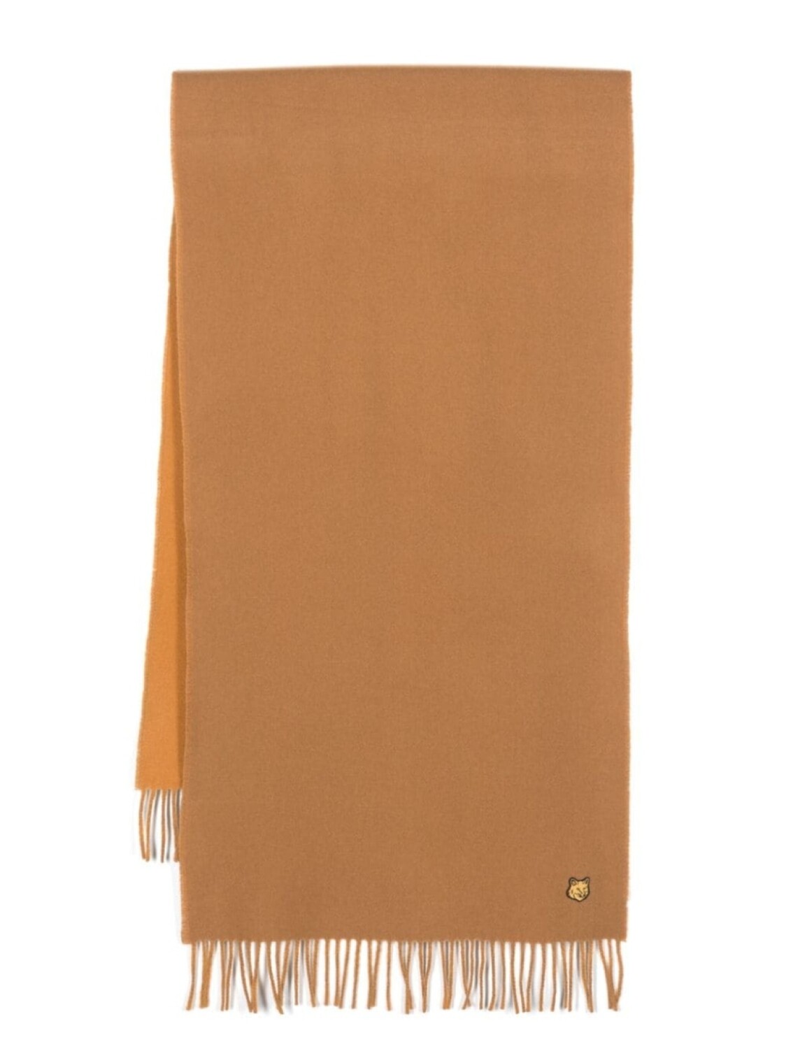

Maison Kitsuné шарф с бахромой, нейтральный цвет