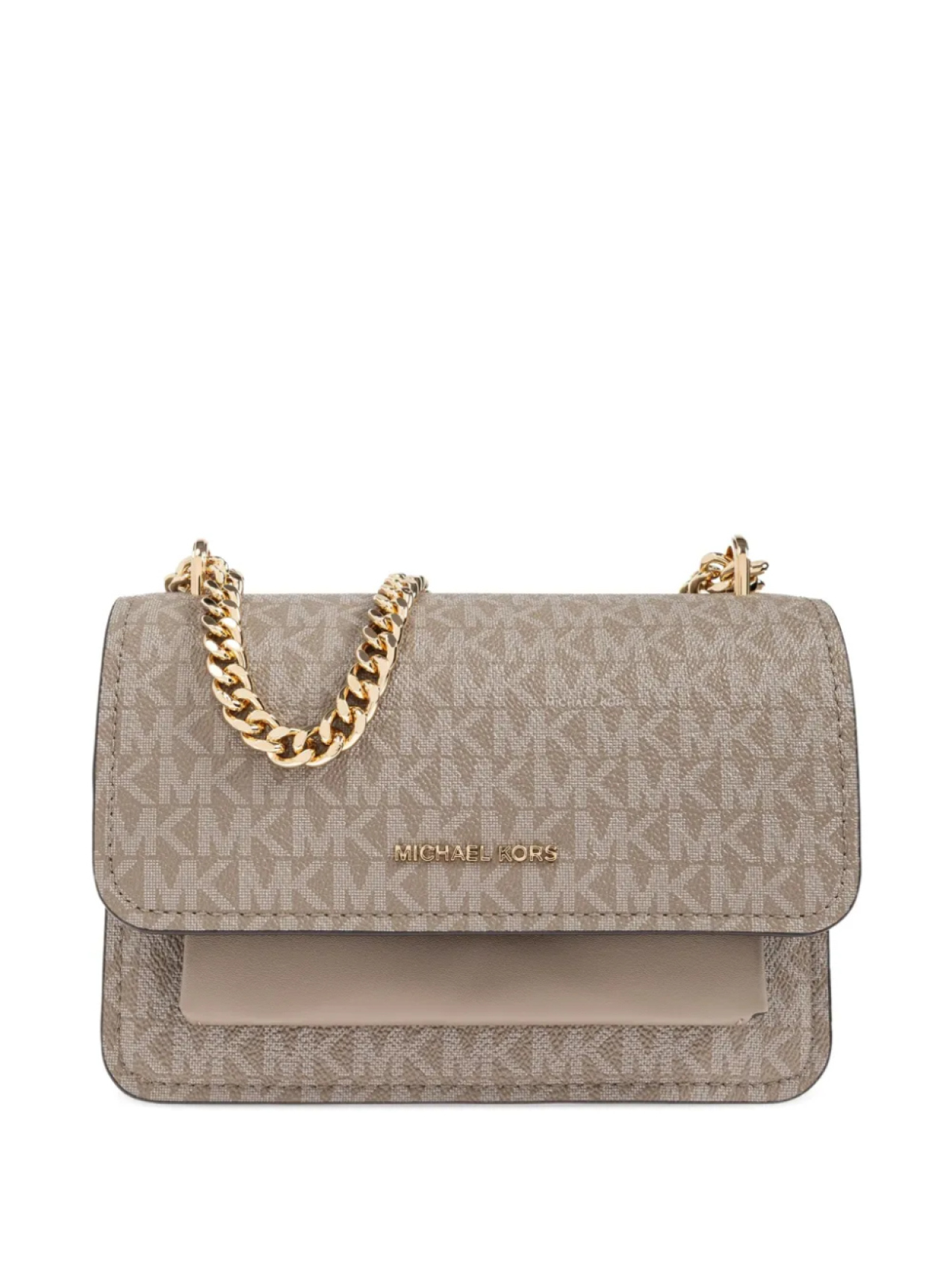 

Сумка-цепочка на плечо с монограммой Michael Michael Kors Claire, серый