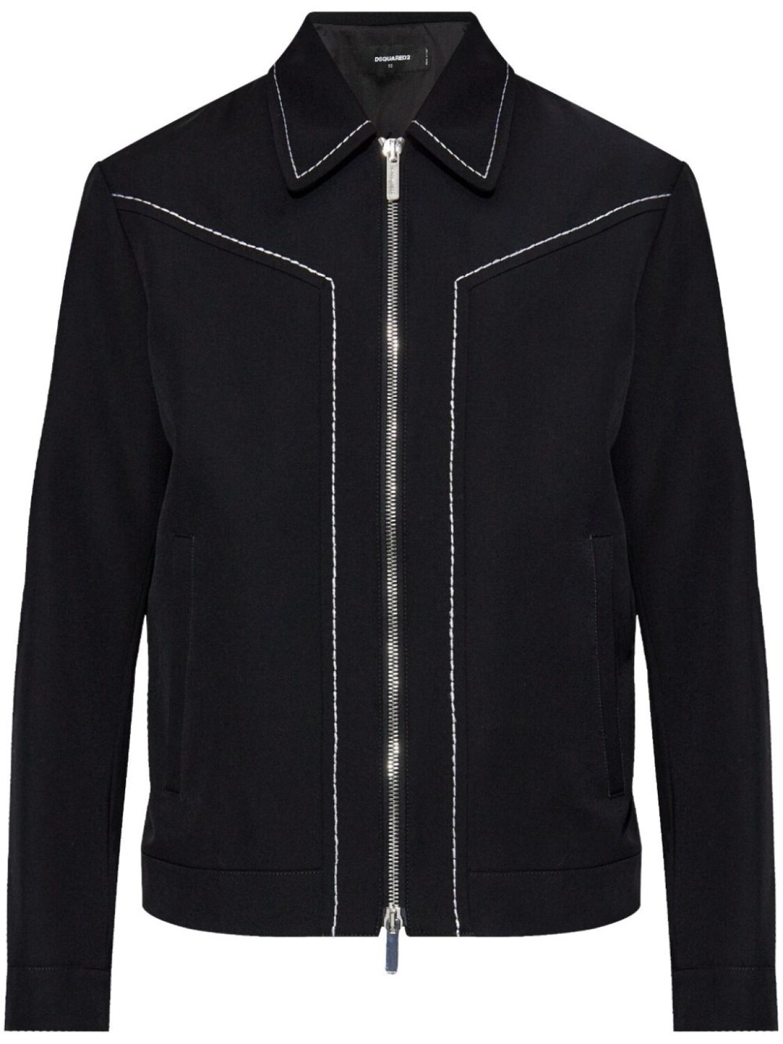 

DSQUARED2 шерстяная куртка с отделкой, черный