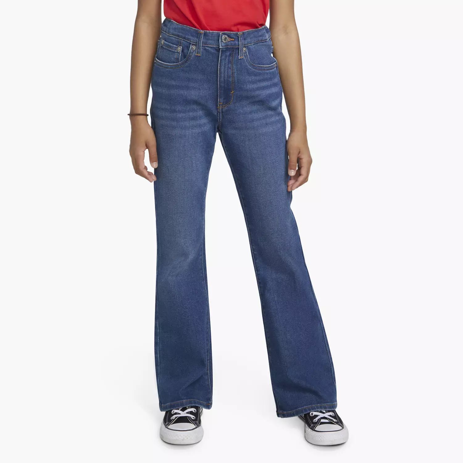 Джинсы-клеш 726 с высокой посадкой для больших девочек 7–16 лет Levi's, цвет Double Talk - Dark Wash — фото 2