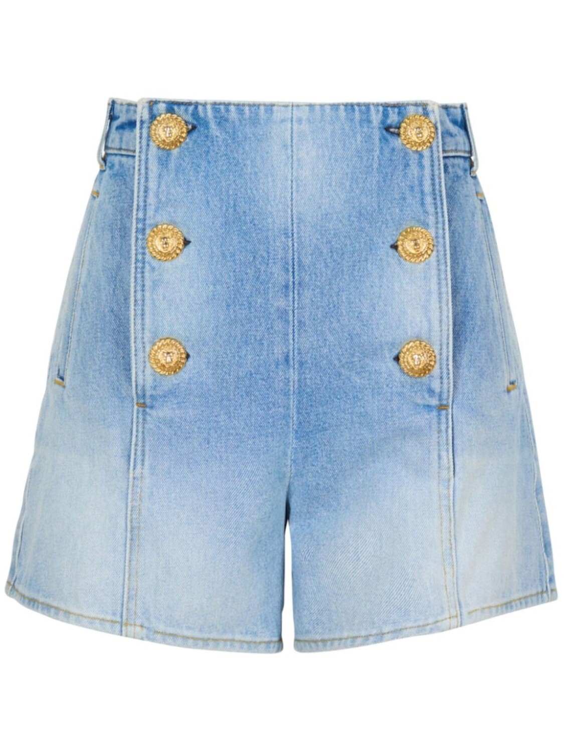 

Balmain джинсовые шорты с логотипом, синий