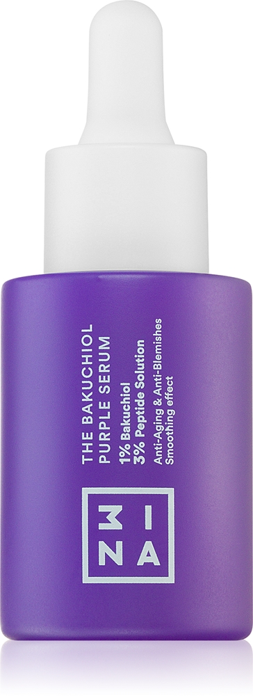 

Сыворотка «Бакучиол фиолетовый» - это легкая сыворотка для лица с укрепляющим эффектом. 3Ina, 30 мл