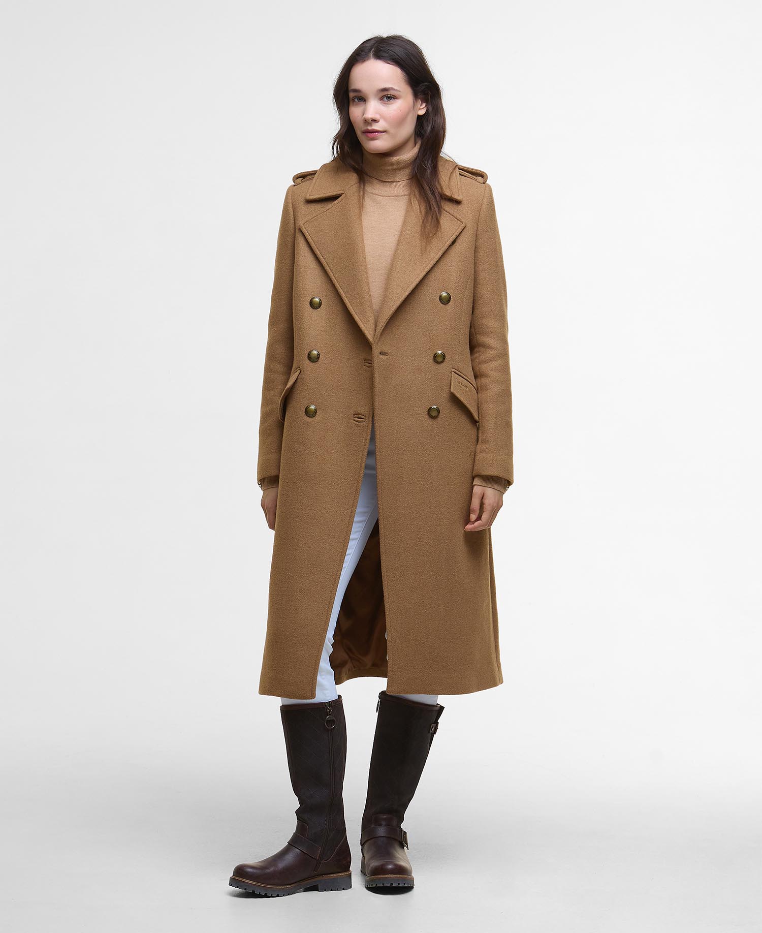 

Шерстяное пальто Barbour Cottesmore, кэмел