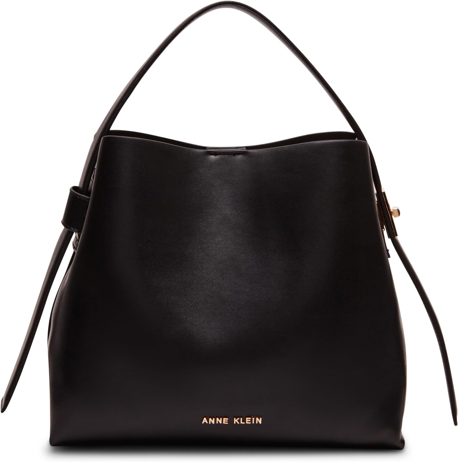 

Сумка Anne Klein Convertible Minimal Hobo with Enamel Turnlock, черный