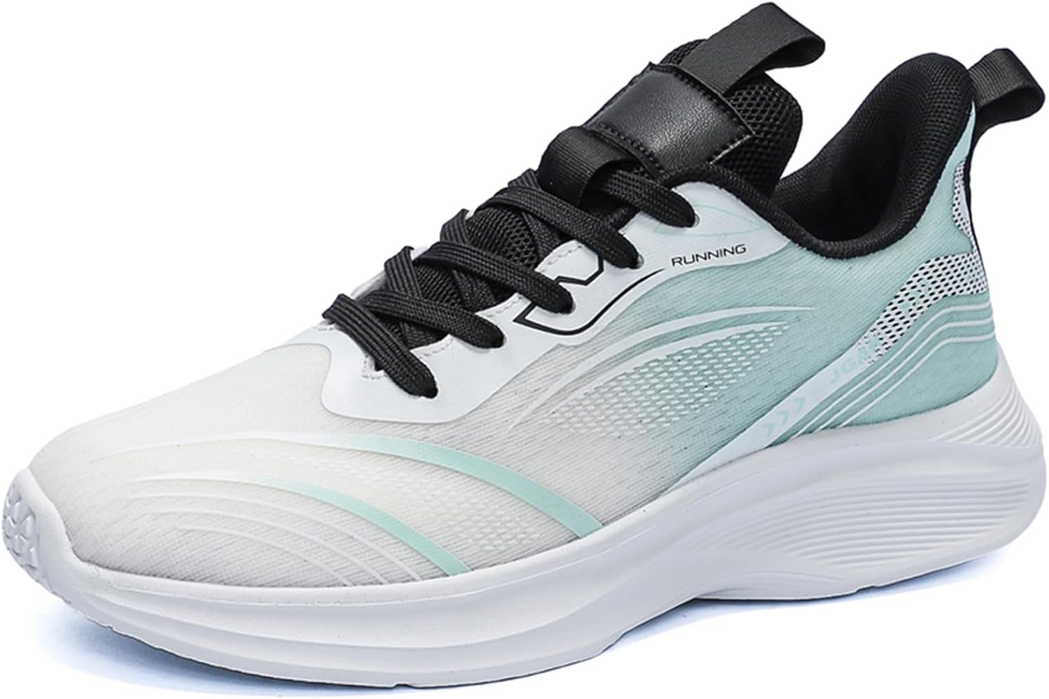 

Мужские спортивные кроссовки средней посадки с толстой подошвой, противоскользящие, легкие, удобные и модные, с сетчатыми шнурками для бега осенью и зимой, подходят для прогулок, покупок и занятий спортом Qaoterod, зеленый