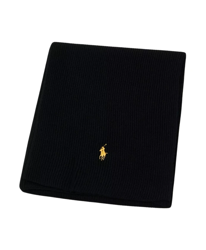 

Вязаный шарф с логотипом Ralph Lauren, черный