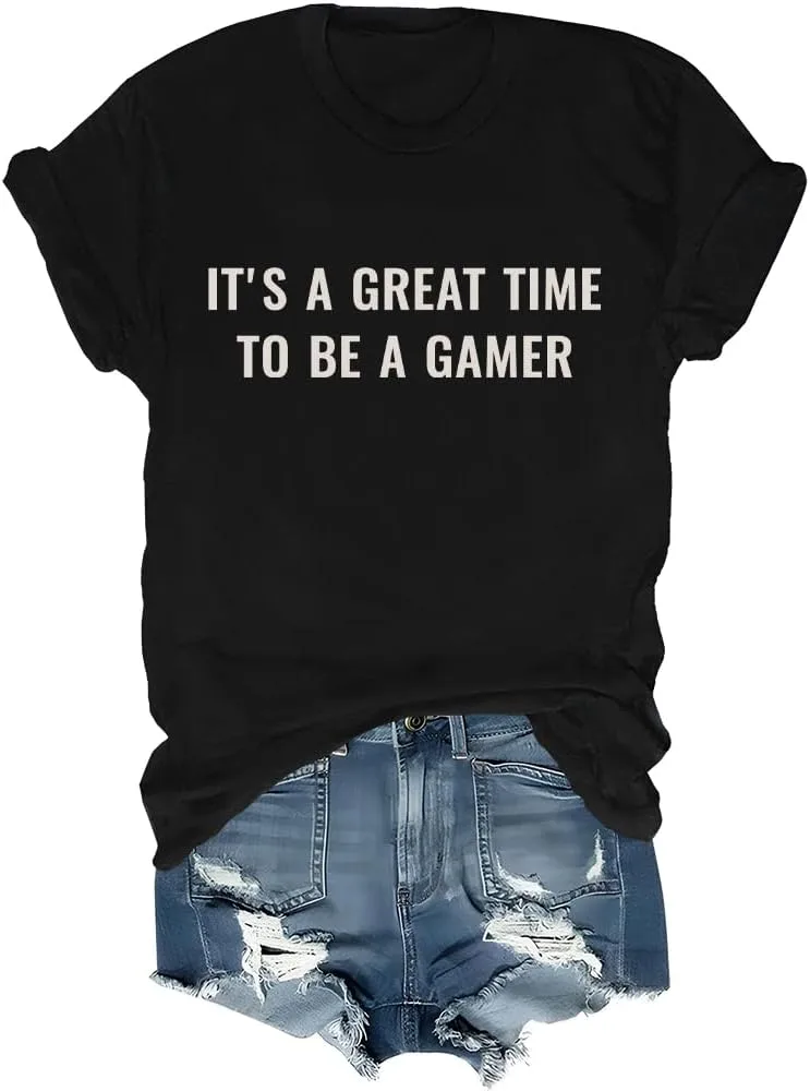 

Футболка для геймеров с принтом "It's A Great Time to Be A Gamer"