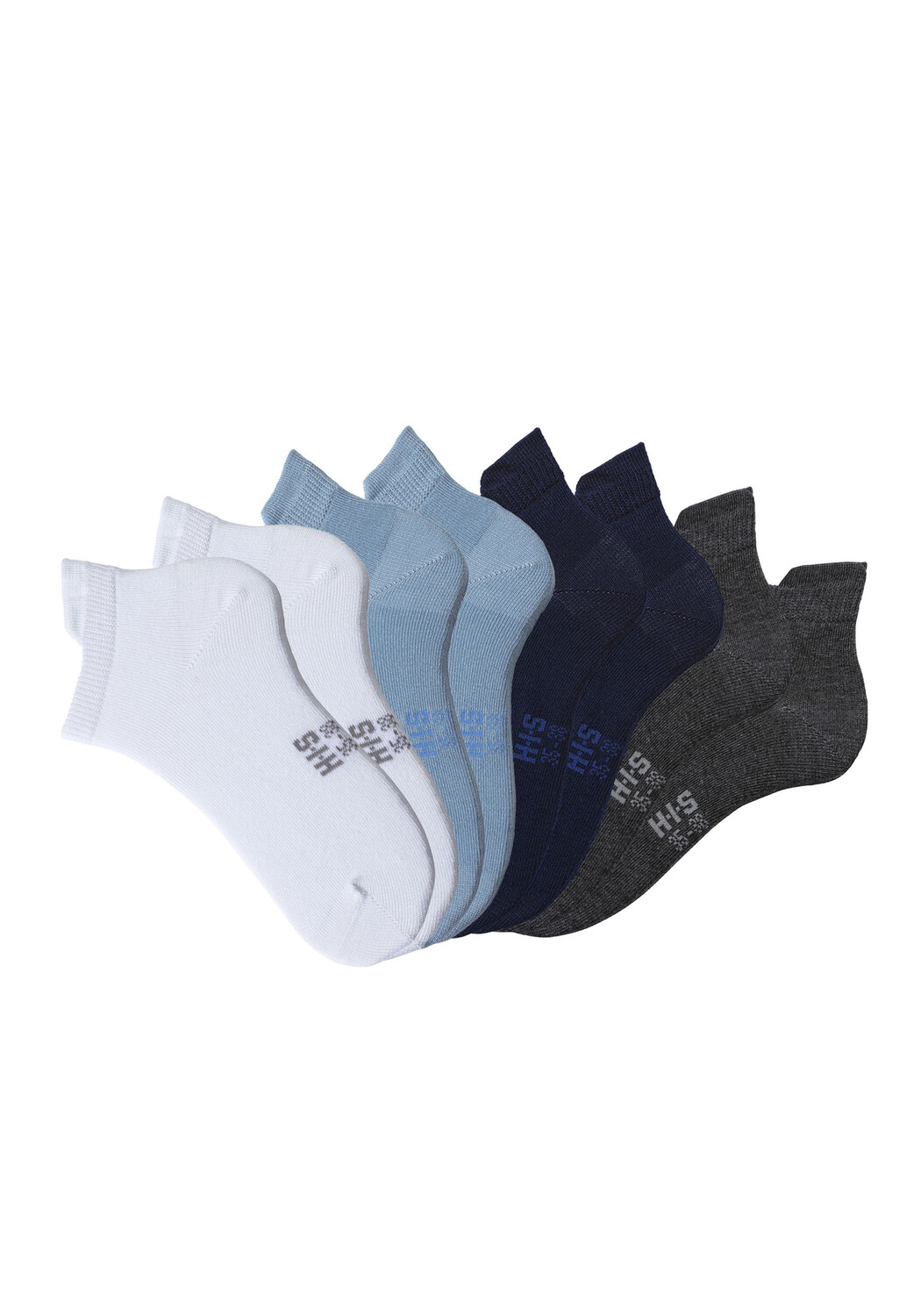 

Носки H.I.S Sneaker, цвет 2x marine, 2x weiß, 2x grau meliert, 2x hell blau