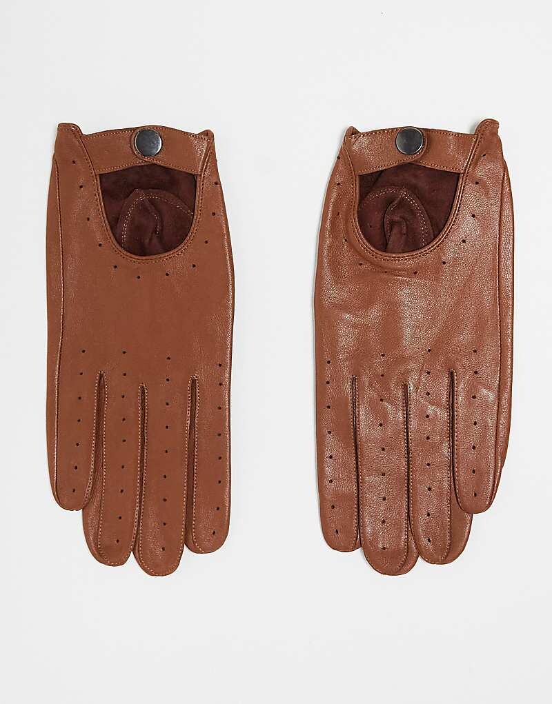

Светло-коричневые кожаные перчатки Barneys Originals