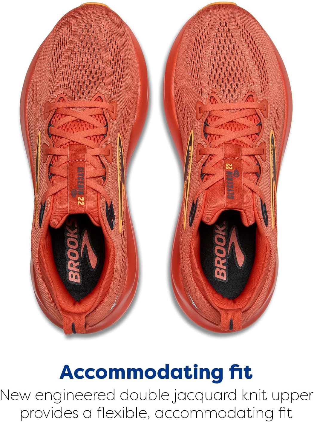 Мужские кроссовки Brooks Glycerin 22 нейтральной амортизации, оранжевый — фото 4