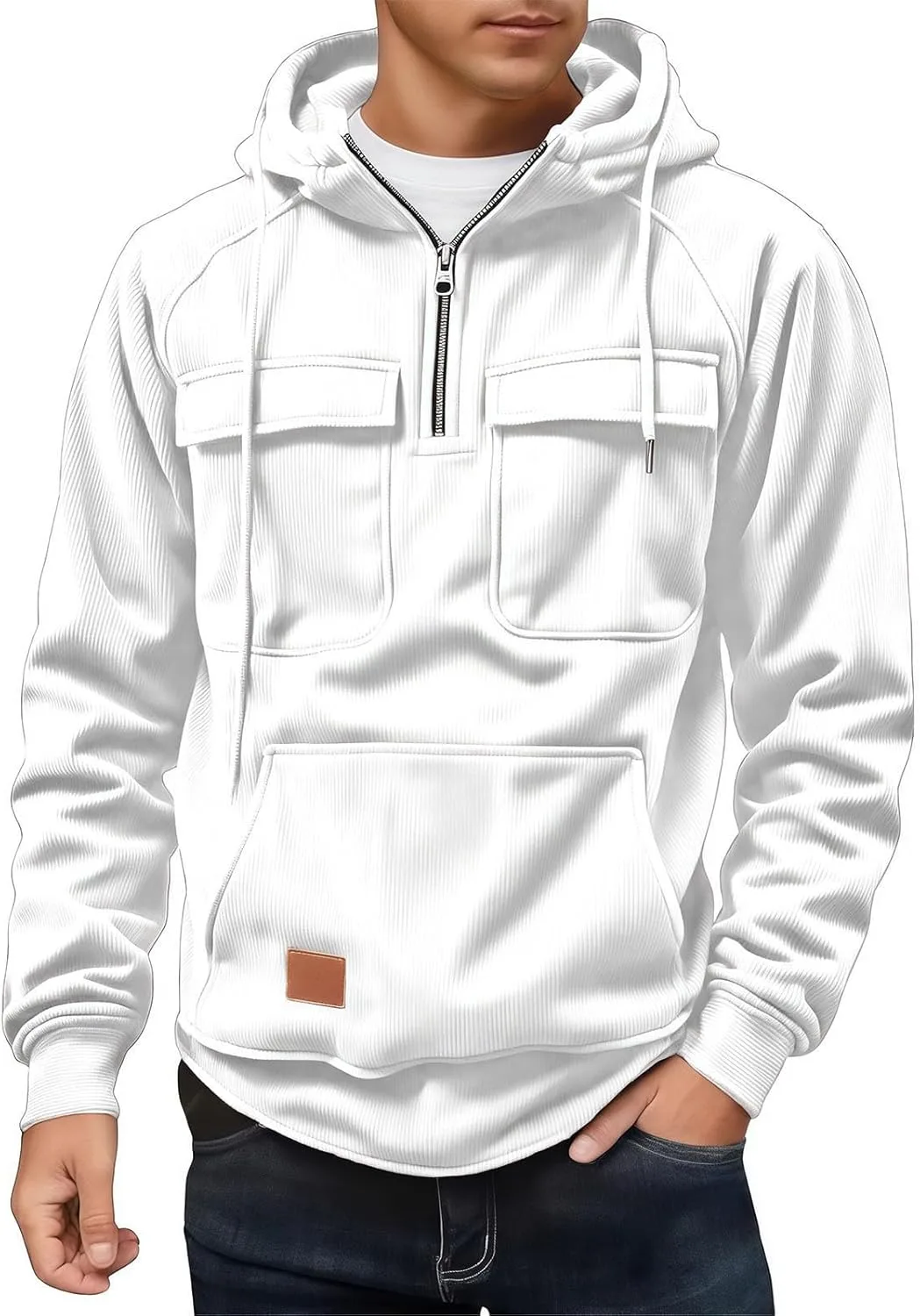 

Толстовка мужская Quarter Zip Corduroy Tactical с капюшоном