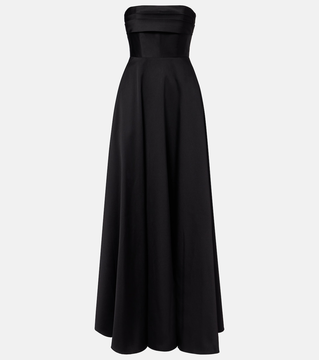 

Платье-корсет из плиссированной тафты Roland Mouret, черный