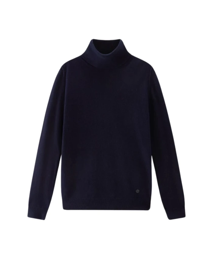 

Свитер-Водолазка из шерстяной смеси Melton синего цвета Woolrich, синий