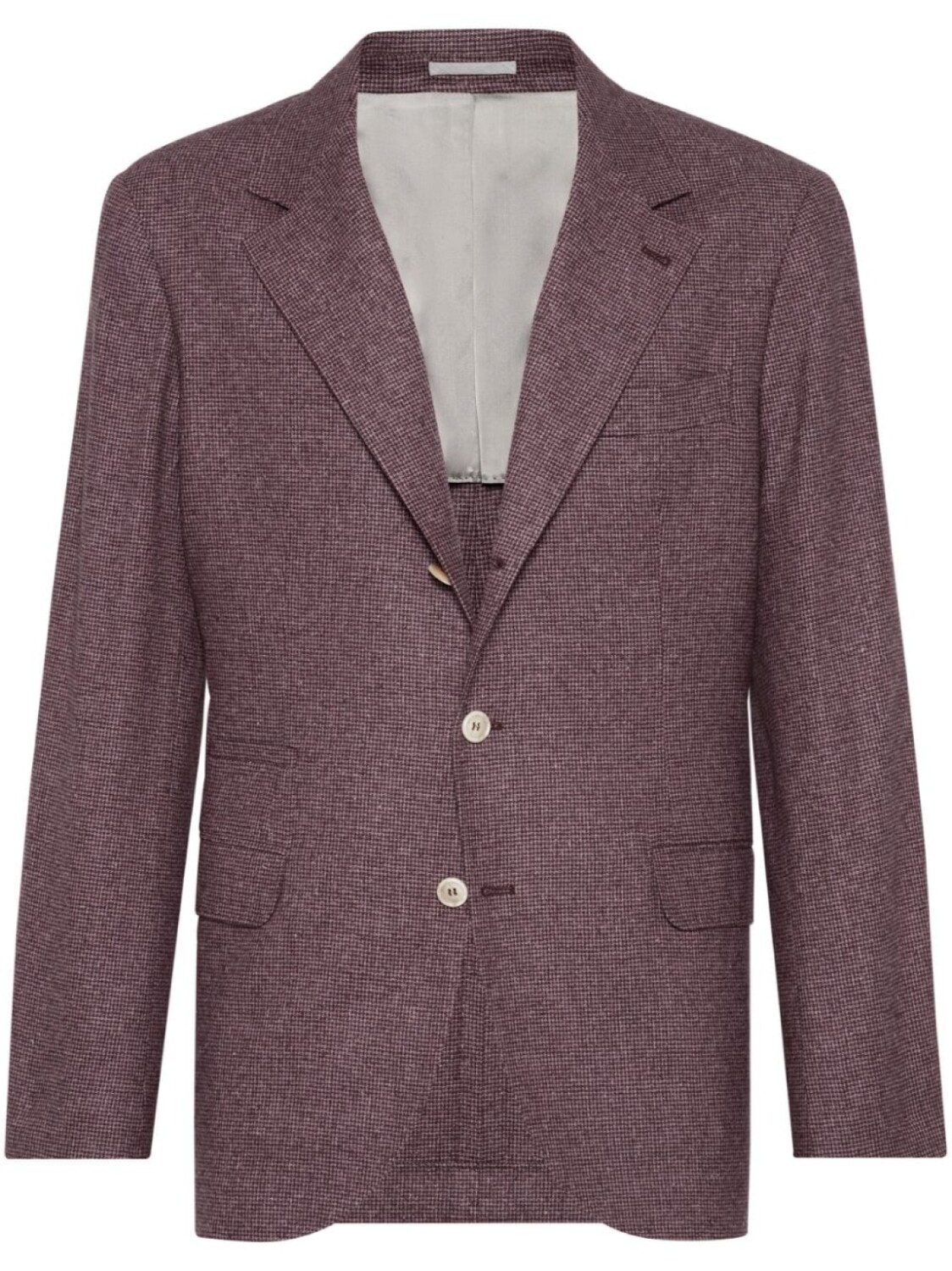 

Brunello Cucinelli однобортный пиджак в ломаную клетку, красный