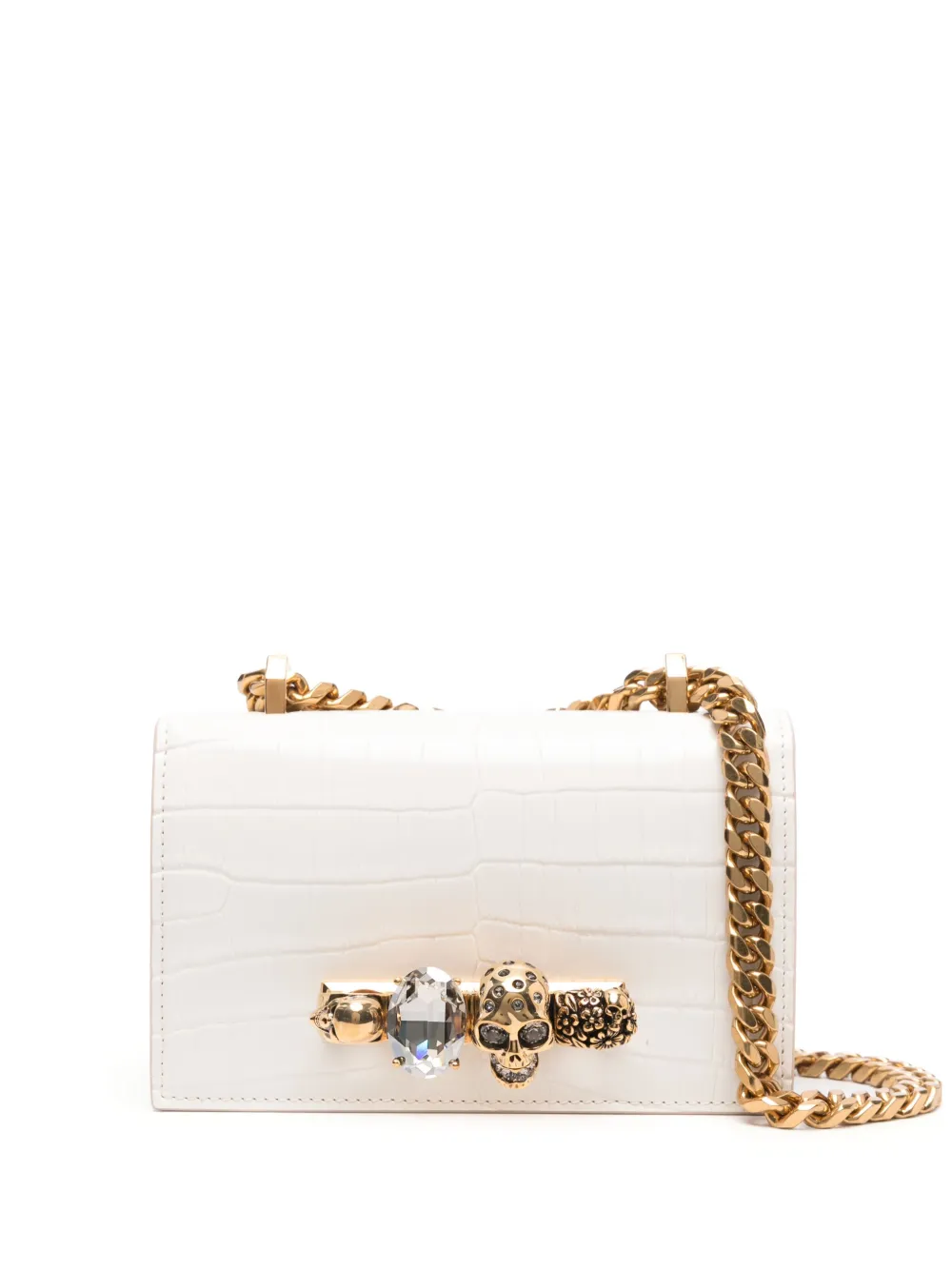 

Сумка через плечо The Jewelled Alexander McQueen, белый
