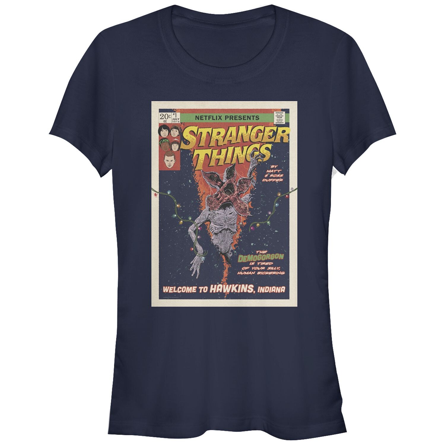 

Детская футболка Stranger Things Welcome To Hawkins с обложкой комиксов и графическим рисунком Licensed Character