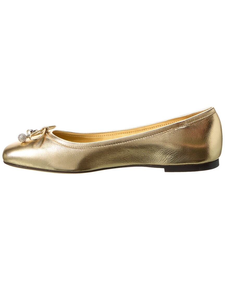 

Кожаные балетки Jimmy Choo Elme, золото
