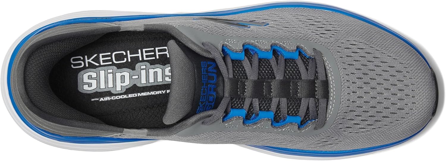 Мужские кроссовки Skechers Skechers Hands Free Slip-ins с максимальной амортизацией и линейной поддержкой, голубой — фото 2