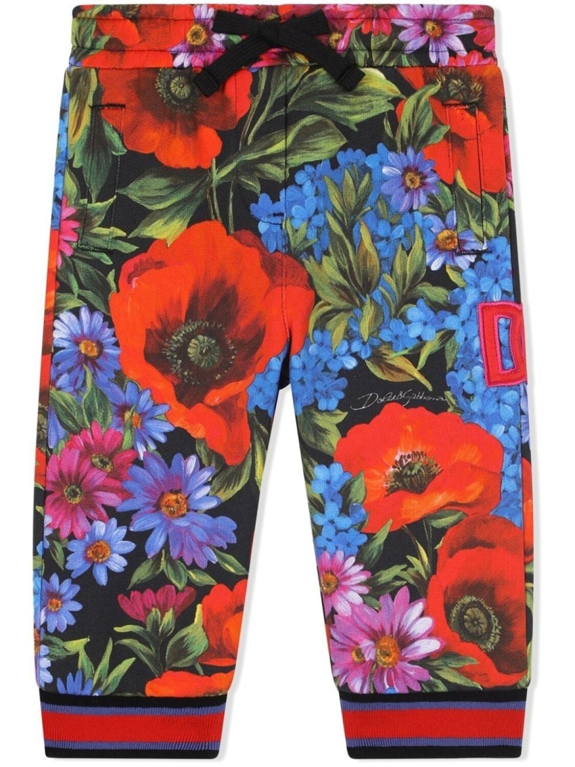 

Dolce & Gabbana спортивные брюки с цветочным принтом, красный