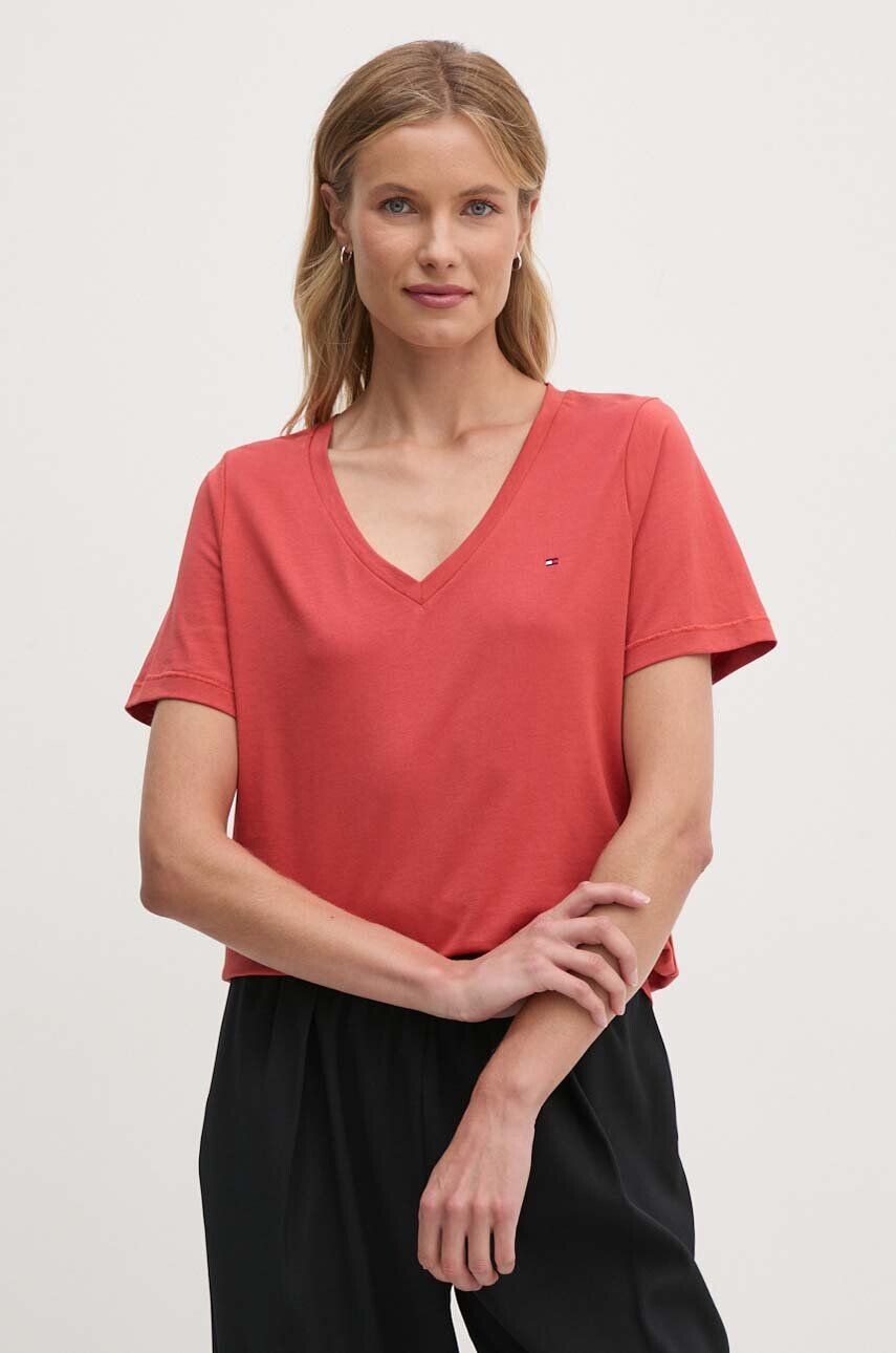 

Хлопковая футболка Tommy Hilfiger, красный