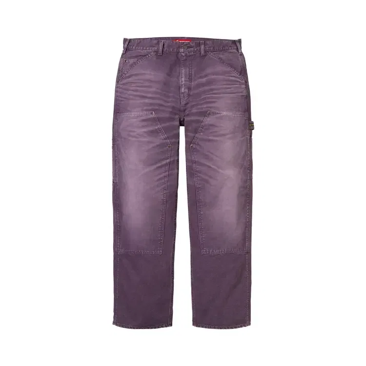 Брюки Supreme Worn Double Knee Painter Pant, фиолетовый