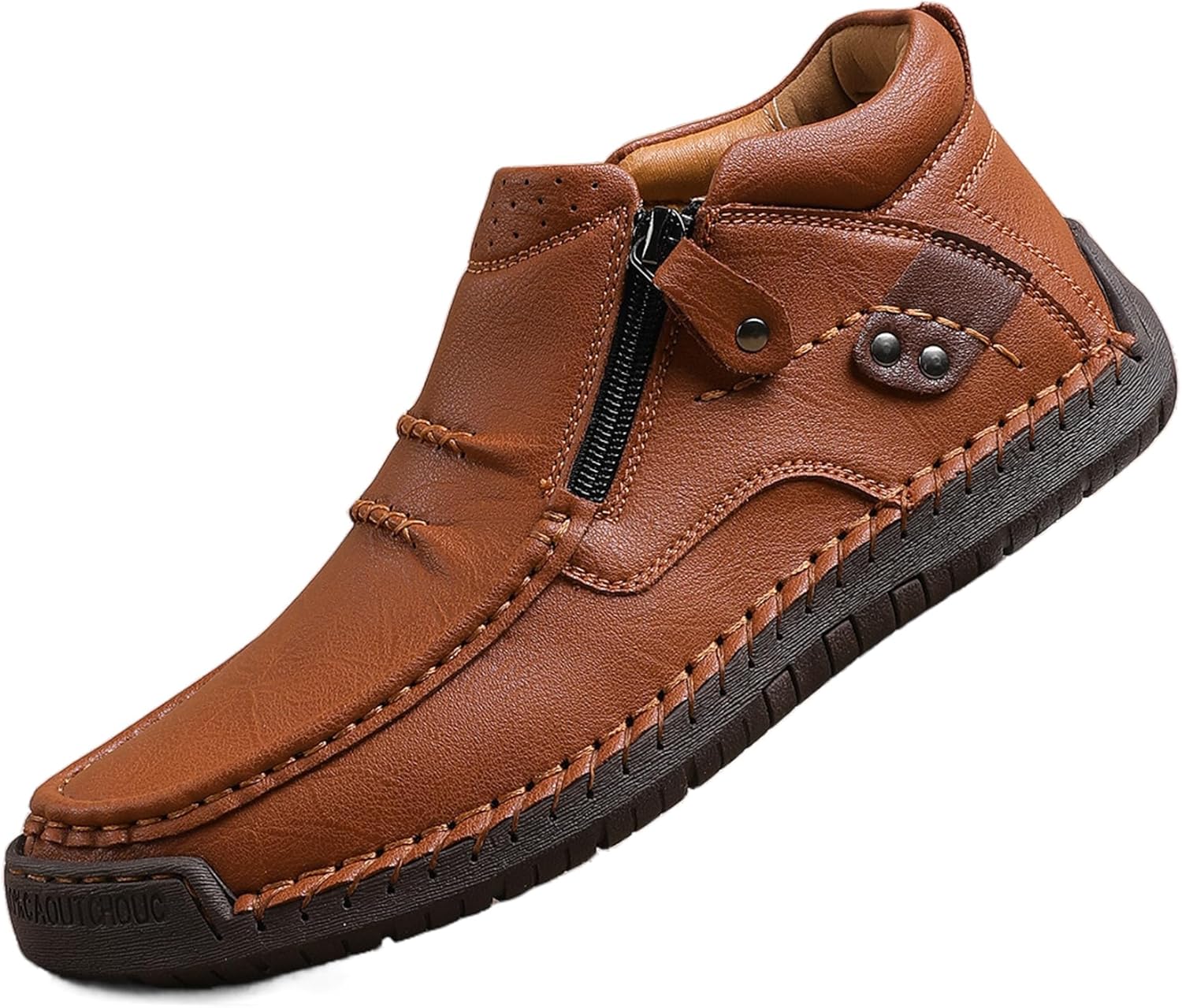 

Молодежные мужские ботинки для вождения, молодежные мужские туфли, ручной работы, премиальные кожаные слипоны, для путешествий и активного отдыха Zardvern, коричневый