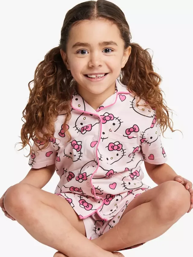 Детский хлопковый пижамный комплект Brand Thread Hello Kitty, розовый Brand Threads — фото 3