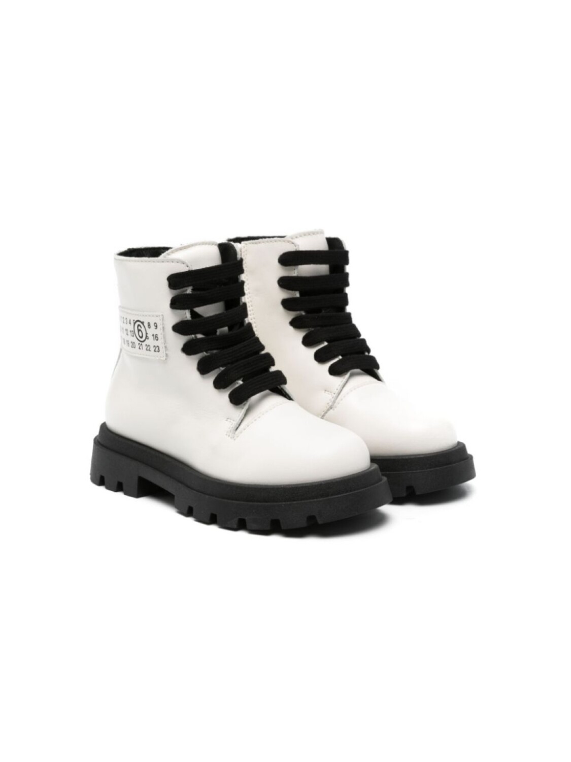 

Сапоги с мотивом цифр MM6 Maison Margiela Kids, белый